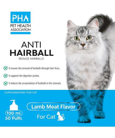 PHA Hairball Remedy for Cats - Natural Digestive Health Supplement (100 ML) - Buy Online on GoSupps.com