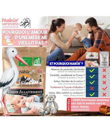  Nab r Nab r - Secret Breastfeeding Herbal Tea N 2 BIO 250g Booster 5-in-1 Fennel Caraway Coriander Apple Breast Milk Rose Lactation Herbal Tea Colic 0% - Buy Online on GoSupps.com