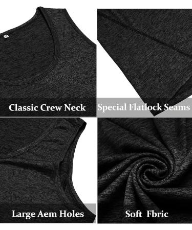 Babioboa Men's 2 Pack Workout Tank Tops - Black/Black1 (Slim Fit) Large - Buy Online on GoSupps.com