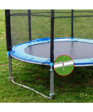 12-Inch U-Shaped Galvanized Steel Trampoline Stakes - 8 Pack | High Wind Anchors for Trampoline Security - Buy Online on GoSupps.com