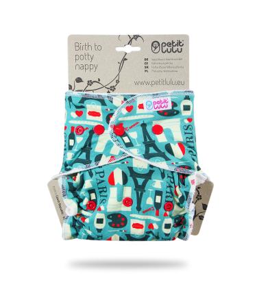 Petit Lulu One Size Diaper (5-16 kg) Snap Fasteners (Paris)