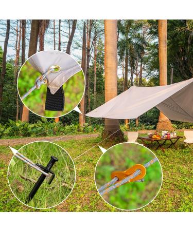 HEYTRIP 10PCS 12Inch Heavy Duty Tent Stakes with Reflective Guy Lines and Storage Bag - Ideal for Outdoor Camping and Canopy Tents - Buy Online on GoSupps.com