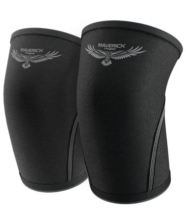 7mm Knee Sleeves (1 pair) - for Bodybuilding Weightlifting & Powerlifting - Provides Injury Prevention and Compression for Squats Lunges & Weightlifting (Men and Women) (X-Large)