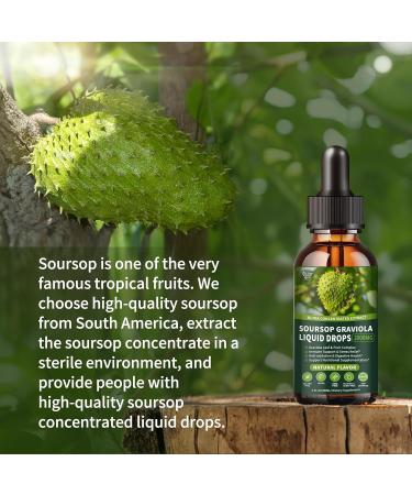 (2 Pack) Soursop Graviola Liquid Drops 2000mg 98% Absorption for Cell Support & Regeneration Immune Boost Liver Herbal Goodness Soursop Bitters Liquid-Sugar/Gluten Free Natural Flavor 4 Fl Oz 2 Fl Oz (Pack of 2) - Buy Online on GoSupps.com