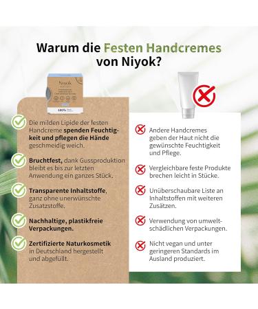 Niyok Firm hand cream "Sensitiv" (50g) Hand balm for sensitive and sensitive skin Fragrance-free hand cream Fast and natural absorption Basic lotion - Buy Online on GoSupps.com