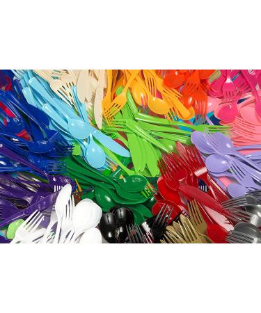 150 Pack Black Plastic Utensils Set - Heavy Duty Cutlery for Parties | 50 Forks, 50 Spoons, 50 Knives - Buy Online on GoSupps.com