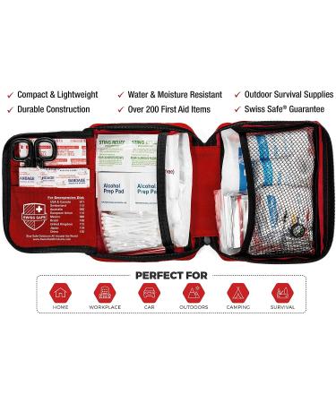 200-Piece Professional First Aid Kit with Emergency Medical Supplies for Home, Car, Work, Camping, Hunting, Hiking - Buy Online on GoSupps.com