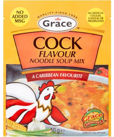 Grace Cock Flavour Noodle Soup Mix 50g - Pack of 6 - Buy Online on GoSupps.com