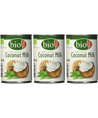 Buy Bioasia Organic Coconut Milk (18% Fat) - Vegan Gluten-Free Lactose-Free | Perfect for Cooking Baking Desserts & Cocktails (3 x 400 ml) - Buy Online on GoSupps.com
