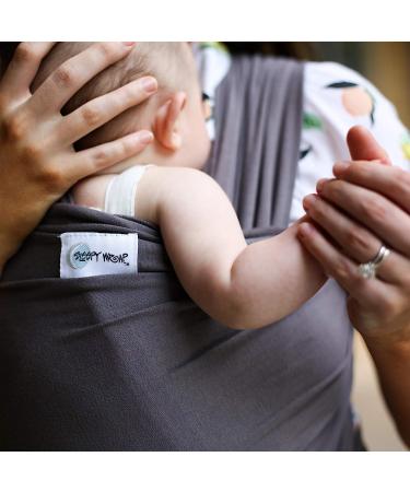 Sleepy Wrap Baby Carrier - Ergonomic Hands-Free Stretchy Wrap for Newborns to Toddlers - Lightweight Sling for Babies 7-35 lbs (Dark Grey) - Buy Online on GoSupps.com