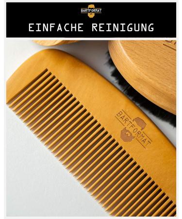High-Quality Beech Wood Beard Comb (13cm) | Antistatic Easy-Combability | Perfect Gift for Men - Buy Online on GoSupps.com
