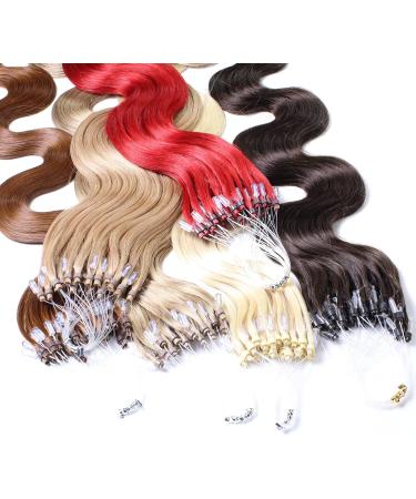 Hair2Heart Microring Extensions - Real Wavy Hair 50 Strands 1g 40cm Intense Red 0/44 - Free Worldwide Shipping - Buy Online on GoSupps.com