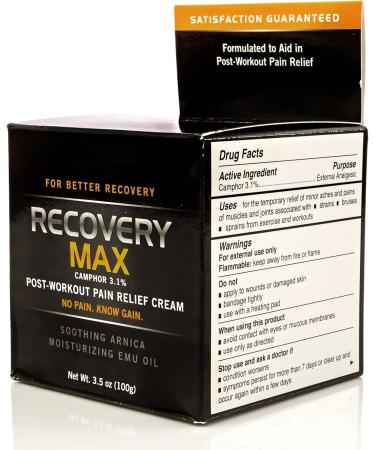 RecoveryMax Post Workout Cream - Speed Muscle Recovery & Reduce Soreness - Fitness Supplement 3.5 oz - Buy Online on GoSupps.com