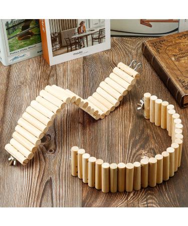 Sumind Wooden Pet Ladder Bridge - 2 Piece Soft Animal Toy for Hamster, Mouse & Small Pets - Buy Online on GoSupps.com