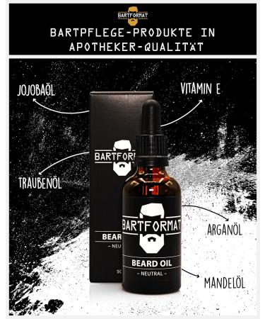 BartFormat Beard Oil for Men | 50ml Softening Beard Oil with Jojoba Aloe Vera & Chamomile | Suitable for All Beard Types - Buy Online on GoSupps.com