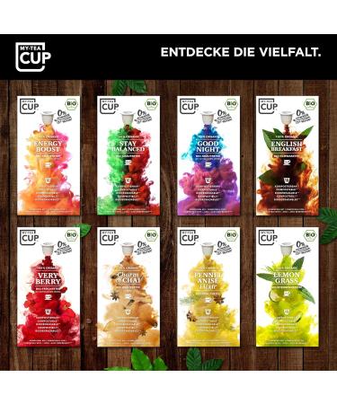 My Tea Cup Wellness Box - Premium 100% Organic Tea Capsules - 4 Selection of Strong Flavours 10 Pods Per Boxed Variety - Herbal Teas Compatible with Nespresso Machines - Fine Gift for All Occasions - Buy Online on GoSupps.com