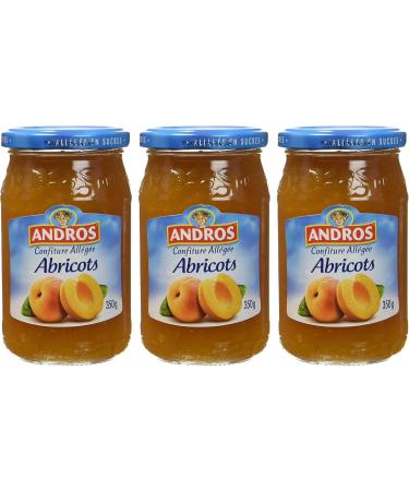 Andros Light Apricot Jam 350 g - Pack of 3 - Buy Online on GoSupps.com