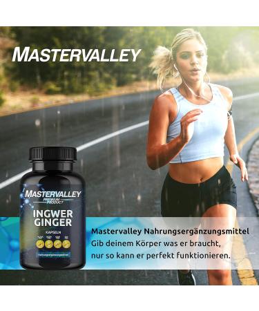 Buy Mastervalley Ginger Capsules | 1000 mg High Dose Ginger Extract | 120 Additive-Free Capsules Made in Germany | Premium Plant-Based Supplement - Buy Online on GoSupps.com