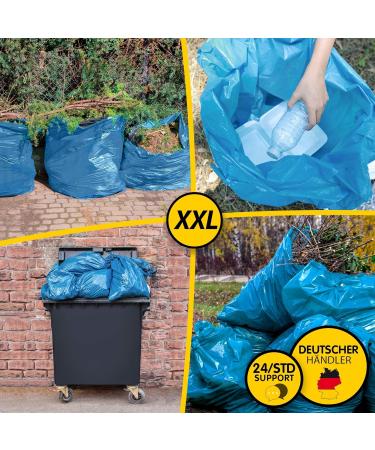 Buy Extra Strong 120L Blue Garbage Bags - Tear-Resistant Waste Bags (50 Pack) for International Shipping - Buy Online on GoSupps.com