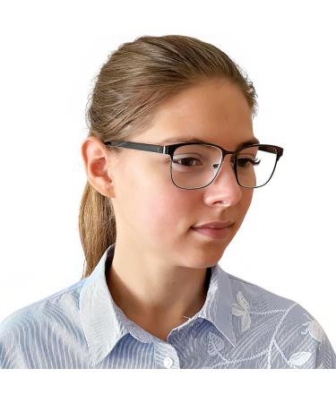 Vintage Mini Blue Light Filter Glasses for Men & Women | 1.5 Diopters | Free Case & Metal Frame - Buy Online on GoSupps.com