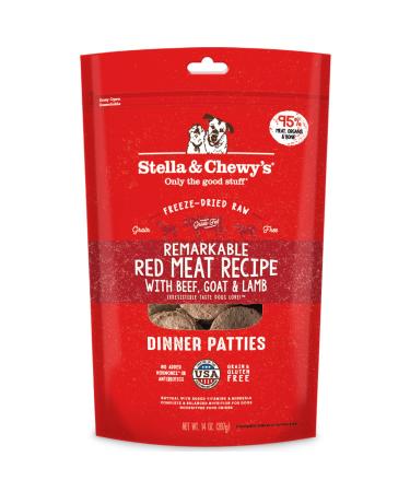 Stella & Chewys Freeze Dried Raw Dinner Patties  Grain Free Dog Food, Protein Rich Remarkable Red Meat Recipe  14 oz Bag - Buy Online on GoSupps.com