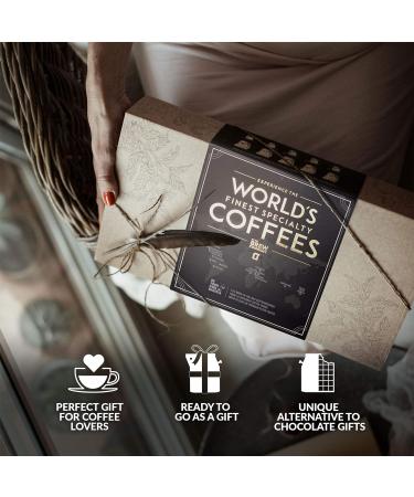 Premium Coffee Gift Set: 10 World's Finest Single Estate and Organic Coffees | Hamper Style Letterbox Gift for Men and Women | Brew and Enjoy Anytime Anywhere - Buy Online on GoSupps.com
