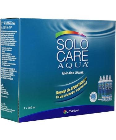 Solocare Aqua Care System Pack - 4 x 360ml Soft Contact Lens Solution | International Shipping Available - Buy Online on GoSupps.com