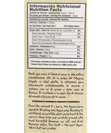 Gran Mitla Sal de Gusano 50g Jar - Authentic Mexican Oaxacan Worm Salt - 1.76oz (Pack of 1) - Buy Online on GoSupps.com