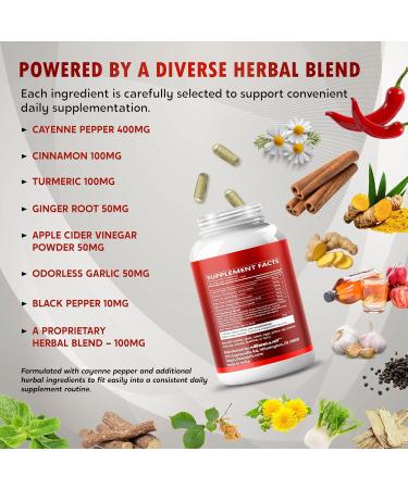 NESSARIT Cayenne Pepper 7 250mg - 14-in-1 Natural Blend with Cinnamon Turmeric Ginger Odorless Garlic Peppermint Fennel - 150 Count - Buy Online on GoSupps.com