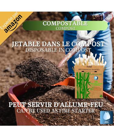 Bamboo Cotton Buds | JaMoonLBV JmL French Brand | 1000 Cotton Buds | Biodegradable & Compostable - Buy Online on GoSupps.com