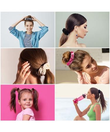 Kurtzy Haargummis Scrunchies Samt (12 pc) | Soft Velvet Hair Bands for All Hair Types - Colorful & Durable Hair Accessories - Buy Online on GoSupps.com
