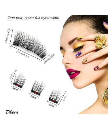 DKINA 3D Magnetic Eyelashes Set - Reusable Natural Look with Tweezers | International Shipping - Buy Online on GoSupps.com