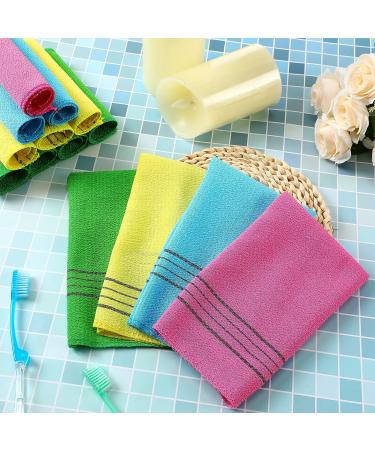 100 Pcs Korean Exfoliating Washcloth Mitt - Asian Body Scrubber for Shower - Bath Towels for Dead Skin - 4 Colors - Buy Online on GoSupps.com
