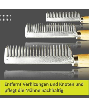 Mane Comb for Horse Donkey Made of Metal with Sturdy Wooden Handle (Wooden Handle) - Buy Online on GoSupps.com
