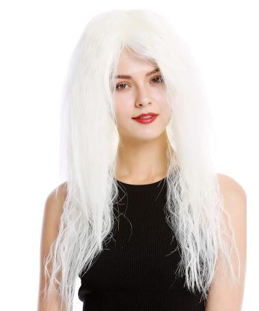 WIG ME UP TYWL017AK-1001 | Long White Blonde Curly Wig for Ladies | Elaborate Kinks & Fairy Style - Buy Online on GoSupps.com