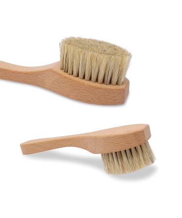 Waldkraft face brush Black Forest |gentle massage and cleaning brush made of beech wood |Goat hair or natural bristles |Made in Germany (1 piece natural bristles - beech wood) 1 piece of natural bristles - beech wood