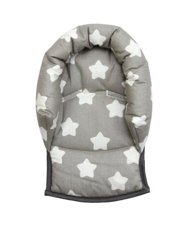 UNIVERSAL Infant Baby Toddler car seat stroller head support pillow (Soft Cotton) (Star/grey)