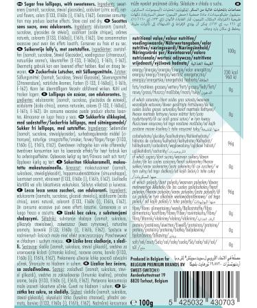 SWEET-SWITCH - 12 x 100g - Lollipopland - Fruit lollipops - 144 Lollipops - Sweets - Fruit - Sugar free - Gluten free - Fat free - Keto - Buy Online on GoSupps.com