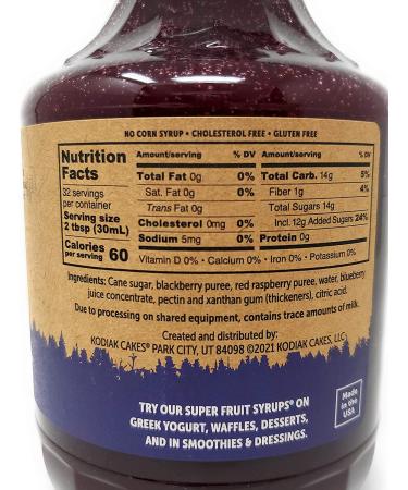 Mountain Berry Kodiak Syrup - 100% Pure & All Natural - 32 Fl Oz - Buy Online on GoSupps.com