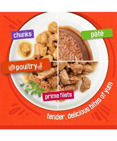 Friskies Poultry Wet Cat Food Variety Pack 4 Flavours - 156 g Can (32 Pack) - Buy Online on GoSupps.com