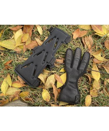 Gemilla Archery Gloves & Arm Guards - Leather Finger Protector for Recurve, Compound, & Longbows - Hunting & Targeting Accessories - Buy Online on GoSupps.com