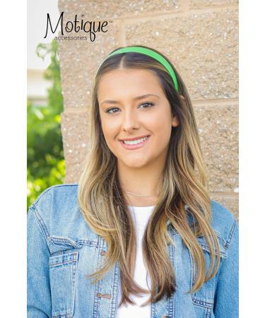 Motique Accessories 1 Inch Vegan Leather Headband for Women and Girls (Kelly Green) - Buy Online on GoSupps.com