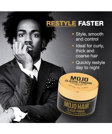MOJO Hair Classic Pomade 3xPack Strong Hold & Low Shine Premium Water Based Pomade Luxury Fragrance Washes Out With Ease Hair Styling For Men & Women 3x 75ml/64g/2.53Floz 75 ml (Pack of 3) - Buy Online on GoSupps.com