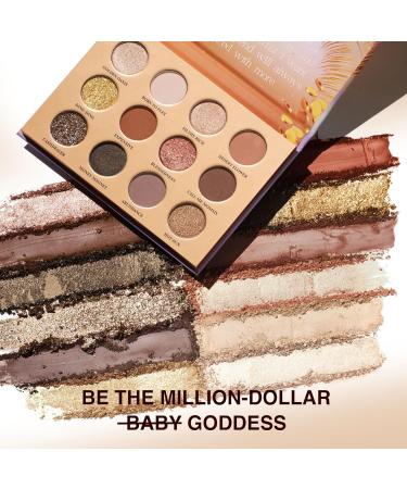 Buy Makeup Eyeshadow Palette Money Mantra - 12 Blendable Shades High Pigment Matte & Glitter Finishes - International Shipping Available - Buy Online on GoSupps.com