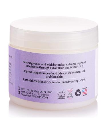 10% Glycolic Acid Daily Moisturizer | Reviva Labs | Natural AHA Exfoliating Cream for Smooth Skin - Buy Online on GoSupps.com