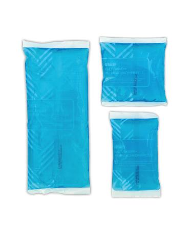 Multiple compress warm/cold set - 3 pieces - Gel cooling pads - compress large & small - reusable - Cool pack - heat pillow - cooling pillow - cooling and heat pads (1x set of basic compresses)) - Buy Online on GoSupps.com