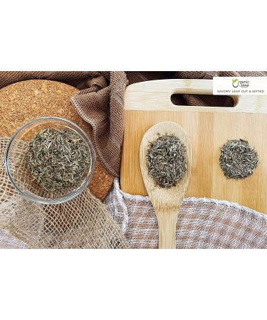 Organic Way Savory Leaf Cut & Sifted Herbal Tea - European Wild-Harvest from Albania | 4Oz | USDA Certified, Organic & Kosher | Non GMO & Gluten Free - Buy Online on GoSupps.com