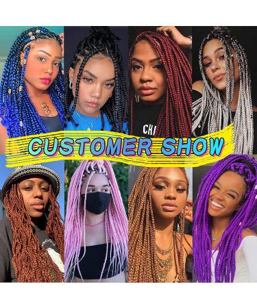 20 Inch Ombre Pre-Stretched Braiding Hair - 8 Packs - #1BPurplePink - Easy Twist & Crochet | Soft Yaki Texture - Buy Online on GoSupps.com