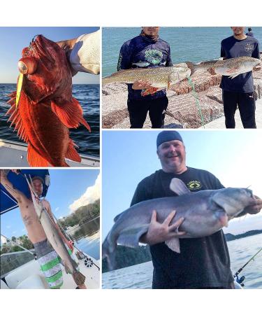 RUNCL 8 Strand Braided Fishing Line - 546Yds/500M, 30LB, Rainbow Color - Abrasion Resistant, Durable, Zero Stretch - Buy Online on GoSupps.com