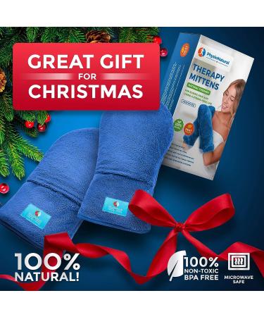 Flaxseed Microwavable Therapy Mittens for Hand & Finger Heat Relief - Stiff Joints, Trigger Finger, Inflammation - Natural Unscented Gloves for Raynaud's, Carpal Tunnel - Buy Online on GoSupps.com
